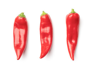 Chili pepper on white
