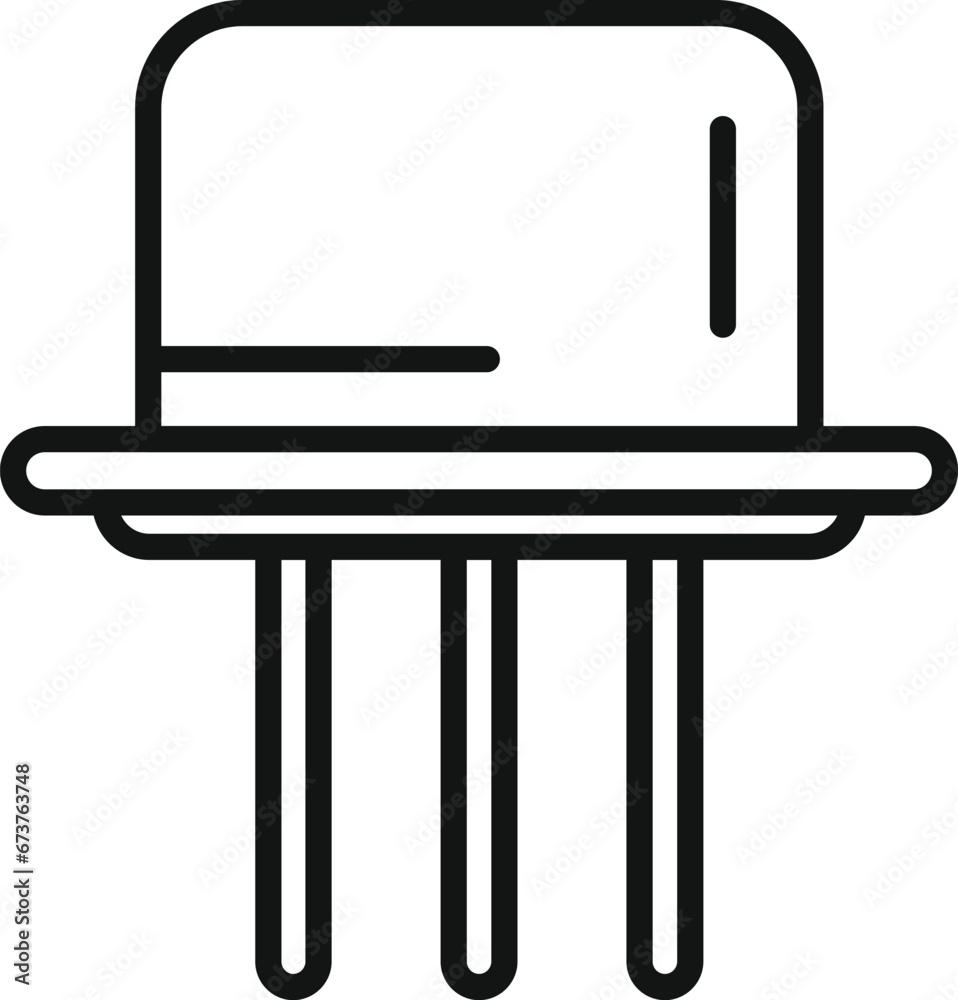 Sticker Laptop repair condenser icon outline vector. Support service. Data button