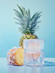 Eiswürfel Ananas
