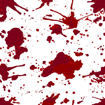 Blood splash vector cartoon seamless pattern background for wallpaper, wrapping, packing, and backdrop.