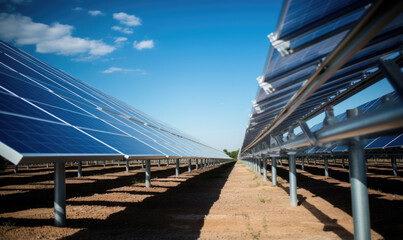 Fototapeta premium Renewable energy from solar panels