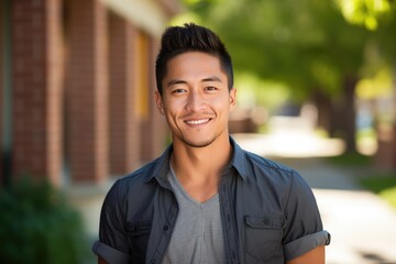 Casual Portrait Of Smiling Young Man