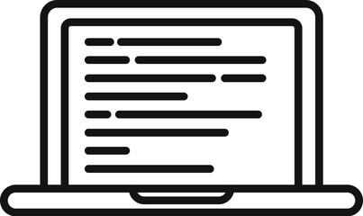 Laptop digital data icon outline vector. Error mobile. Brand fan mobile