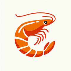 illustration of a shrimp on a white background