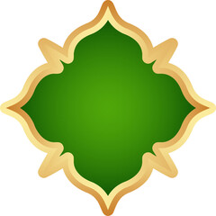 Islamic golden frame shape