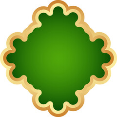 Islamic golden frame shape