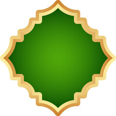 Islamic golden frame shape