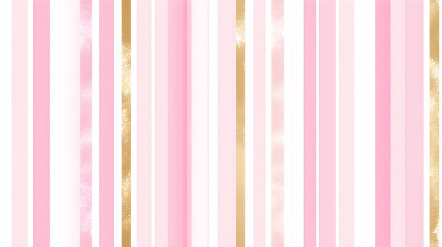Elegant pink and gold striped background perfect for chic wallpaper or stylish graphic designs, seamless stripe pattern