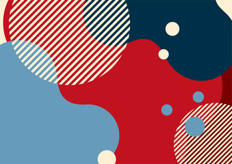 Creative abstract bright background. Smooth liquid, stripes and dots on a white background. Template for prints, posters, flyers. Vector illustration.