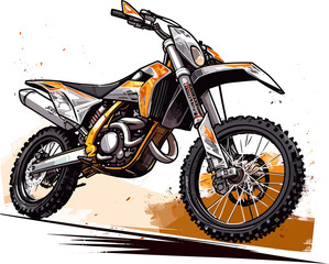 extreme dirt bike illustration