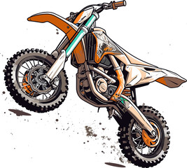 extreme dirt bike illustration