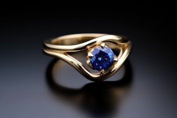 Elegant Sapphire Gold Ring