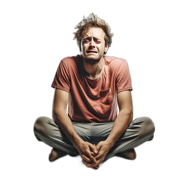 feeling demotivated isolated on transparent or white background, png