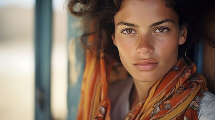 Portrait photo of a  beautiful Spanish woman