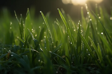 Green grass close-up