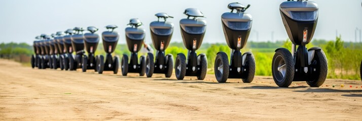 Segway Adventure: Sandy Start Line and Obstacle Challenges