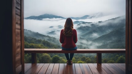 Woman relax outdoors
