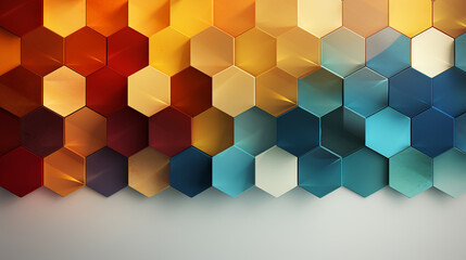 Hexagons pattern. Geometric abstract background with simple hexagonal elements. Medical,Generative AI