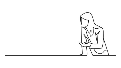 presentation, person working , business people vector line art