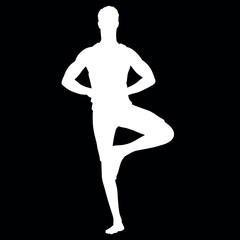 silhouette of a karate person