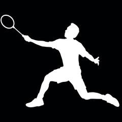 tennis player silhouette vector file