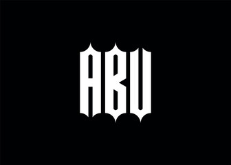 ABU initial monogram letter business logo.