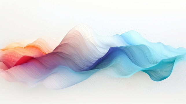 Fototapeta Wave abstract info graphics. Data analysis, or sound wave, on a white background