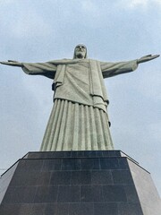 Grand statue of Christ the Redeemer in Rio de Janeiro, Brazil