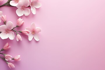 Pink flower background. Spring seasonal concept.