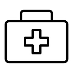 first aid kit line icon