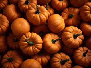 Obraz premium A collection of fresh Autumn harvest pumpkins. Autumn seasonal concept.
