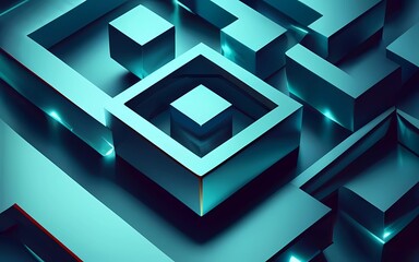 Beautiful abstract geometric 3d shapes for art design