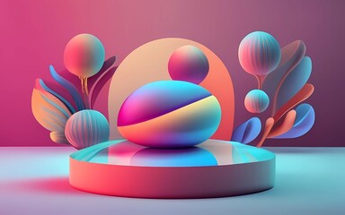 Beautiful abstract geometric 3d shapes for art design