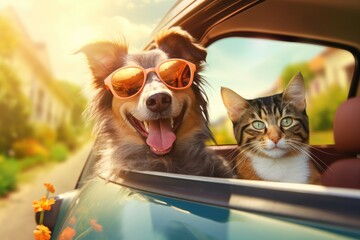A Furry Duo on a Road Trip Adventure