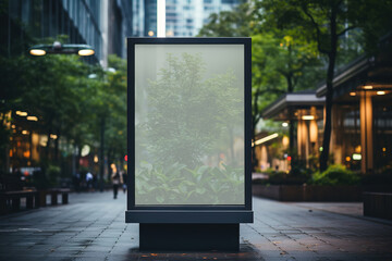 Cartel publicitario en la calle, mockup. AI generative