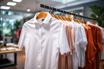 Clothing on hanger at the modern shop boutique, Clothing Store.
