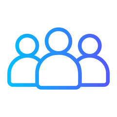 teamwork gradient icon