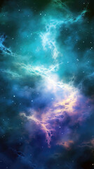 Fototapeta na wymiar Abstract space background with stars and nebula