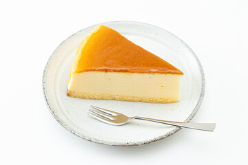 白背景いチーズケーキ