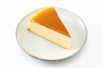 白背景いチーズケーキ