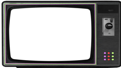 old tv isolated on transparent background or white background  - obrazy, fototapety, plakaty