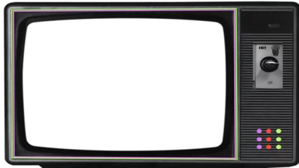 Fotobehang old tv isolated on transparent background or white background  © Zohaib zahid 