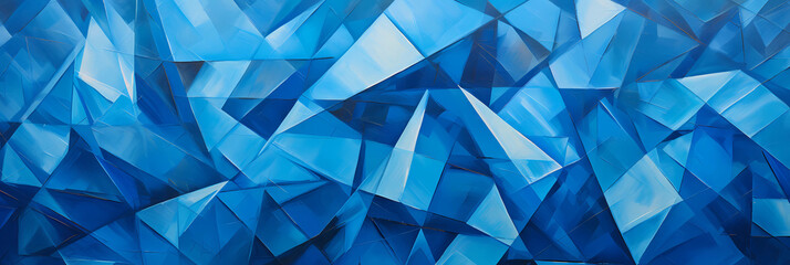 Obraz premium abstract pattern with blue triangles as modern background, geometric shapes for trendy backdrop, beautiful artistic design