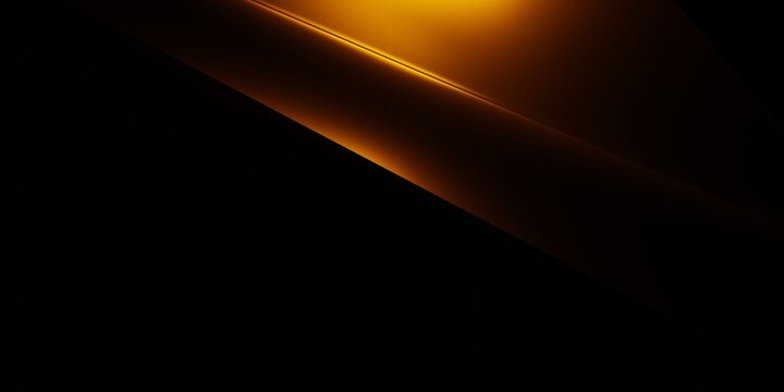 3d rendering orange black abstract geometric background. Scene for advertising design, technology, showcase, banner, game, sport, business, modern, metaverse. Sci-Fi illustration. Product display
