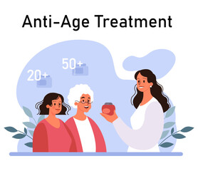 Skincare routine. Facial skin cosmetic products applying and professional dermatology procedure. Cleansing and moisturizing treatment. Flat vector illustration