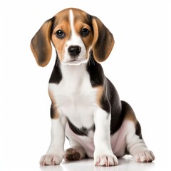 A Loyal Companion on a Serene Canvas of White