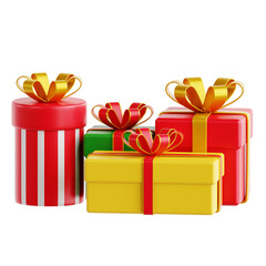 3D Illustration of Festive Gift Box for Christmas Surprises