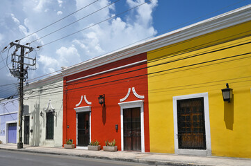 Colorful colonial style buildings - 673802378