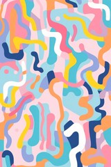 Pastel Shapes on White Background. Playful Abstractions with Simple Forms.