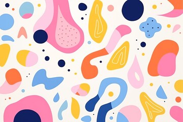 Playful Confetti Dance on Light Background